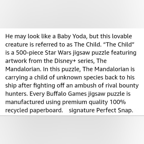 Star Wars The Mandalorian "The Child" Premium Talking 11" Plush & Puzzle Bundle - Picture 6 of 10